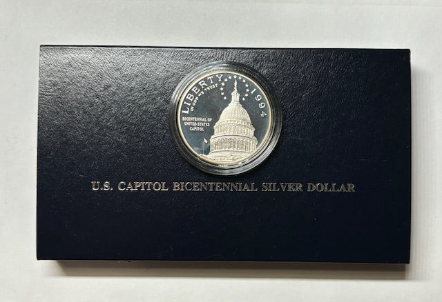 1994-S U.S. Capitol Silver Dollar . . . . Gem Brilliant Proof in original U.S. Mint Box