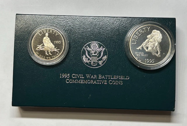 1995 Civil War Battlefield   Two-Piece Set .... Gem Proof