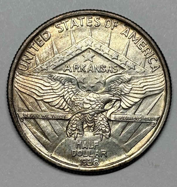 Arkansas Half 1938 . . . . Gem BU Toned