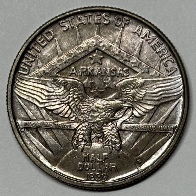 Arkansas Half 1939-D . . . . Gem BU+ Toned