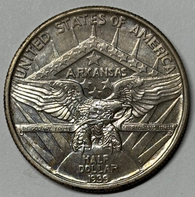 Arkansas Half 1939-S . . . . Gem BU+ Toned