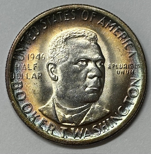 Booker T. Washington Half 1946-S . . . . Superb BU Color!