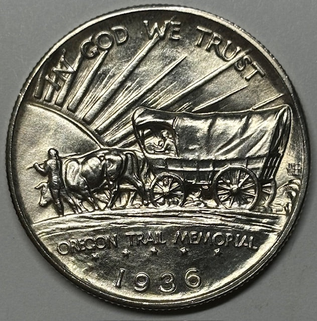 Oregon Trail Half 1936 . . . . Superb Brilliant Uncirculated