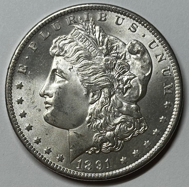 1891-CC Morgan Dollar Gem Brilliant Uncirculated