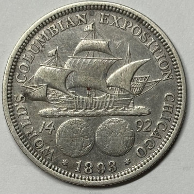 Columbian Half 1893 AU cleaned