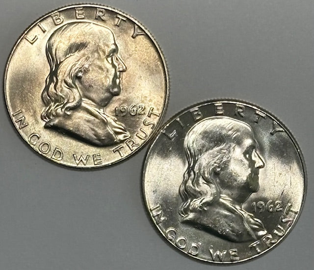 1962 & 1962-D Franklin Half Pair .... Brilliant Uncirculated