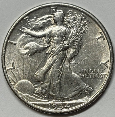 1934 Walking Liberty Half Choice About Uncirculated