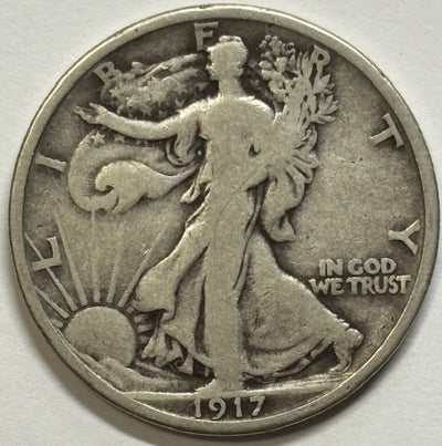 1917 Walking Liberty Half Very Good