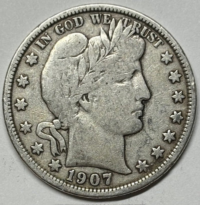 1907-D Barber Half Very Fine