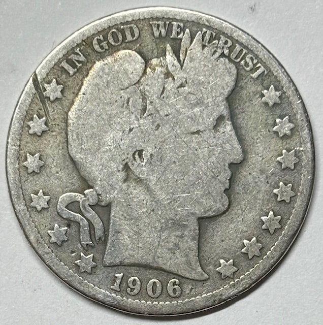 1906-S Barber Half . . . . Good scratch