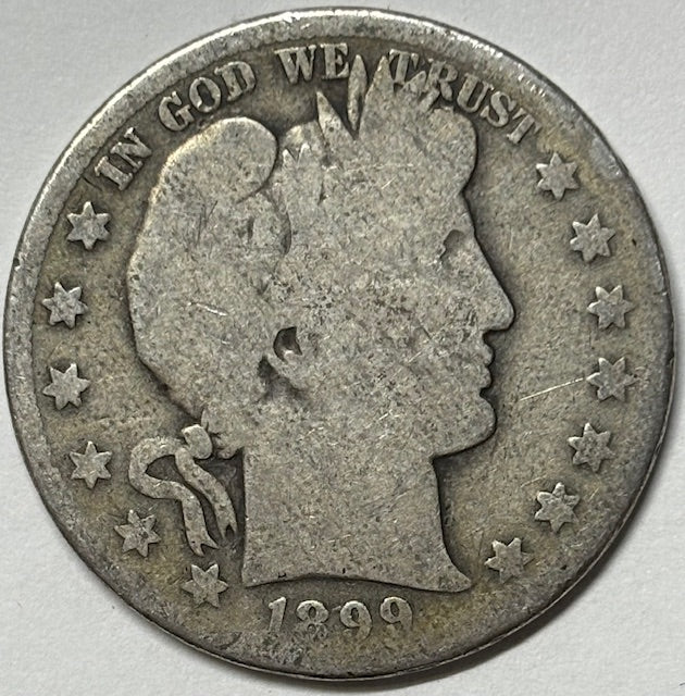 1899-S Barber Half . . . . About Good