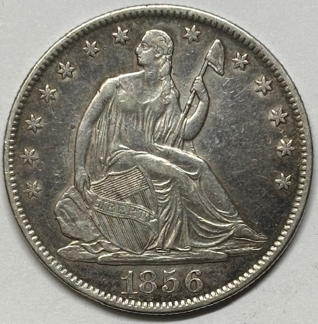 1856-O Seated Liberty Half . . . . Choice About Uncirculated