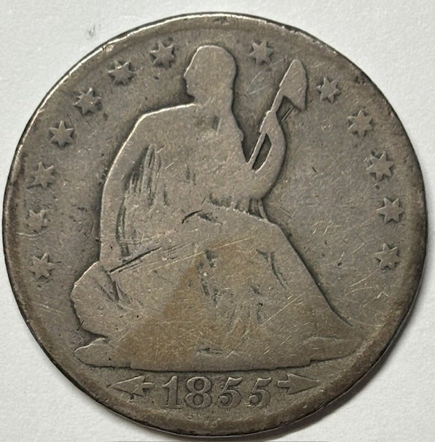 1855-O Arrows Seated Liberty Half . . . . Good