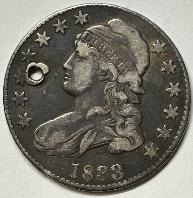 1833 Bust Half . . . . VF holed