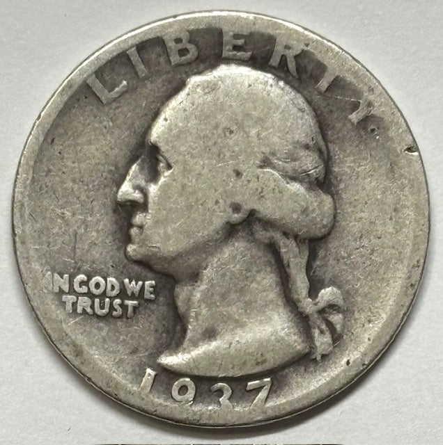 1937-D Washington Quarter About Good