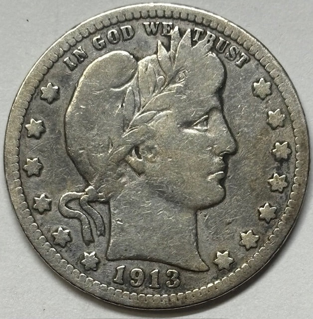 1913-D Barber Quarter . . . . Very Good