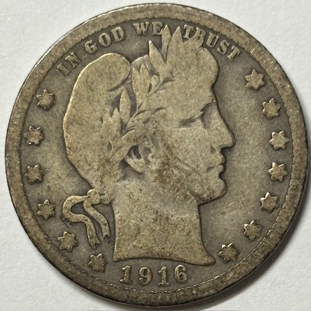 1916 Barber Quarter . . . . Good