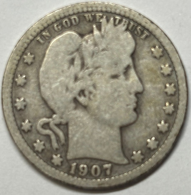 1907-O Barber Quarter . . . . Good