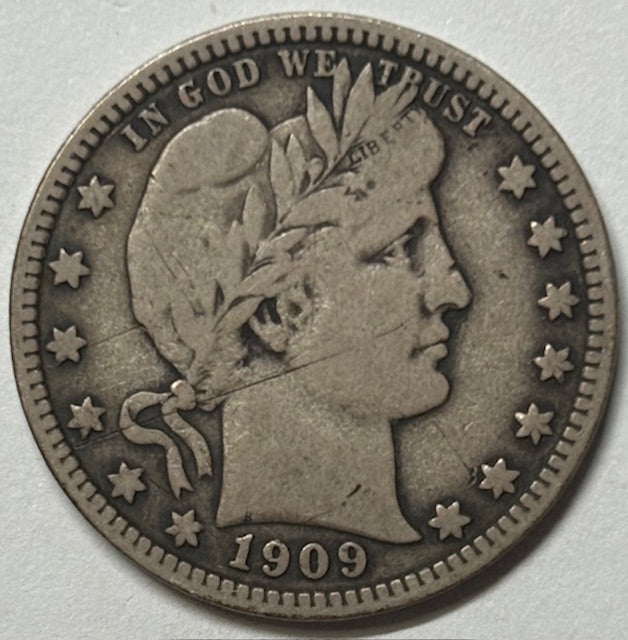 1909-D Barber Quarter . . . . Very Fine