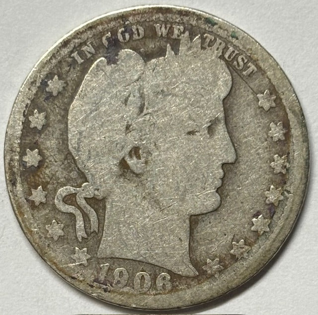 1906-D Barber Quarter Good