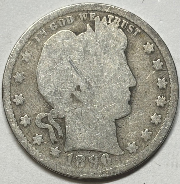 1896 Barber Quarter . . . . Good