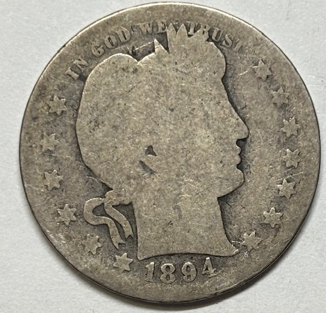 1894-O Barber Quarter . . . . Good