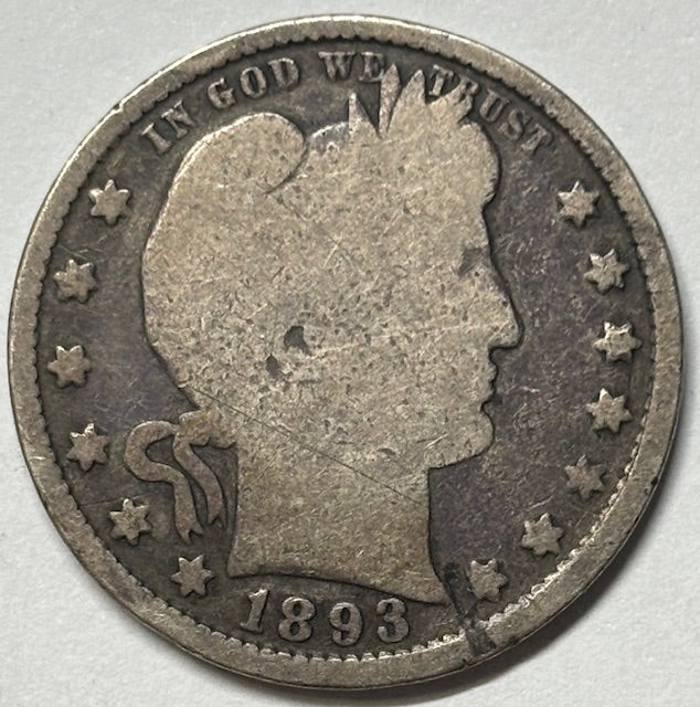 1893-O Barber Quarter . . . . Good