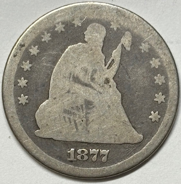 1877 Seated Liberty Quarter . . . . Good