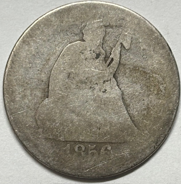 1856-O Seated Liberty Quarter . . . . Poor