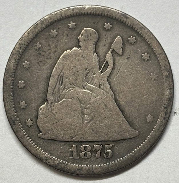 1875-S Twenty Cent Piece . . . . Very Good