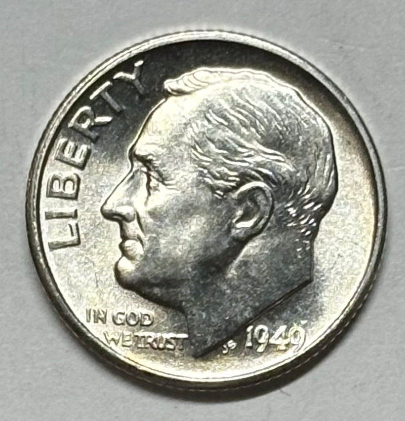 1949-S Roosevelt Dime . . . . Choice Brilliant Uncirculated