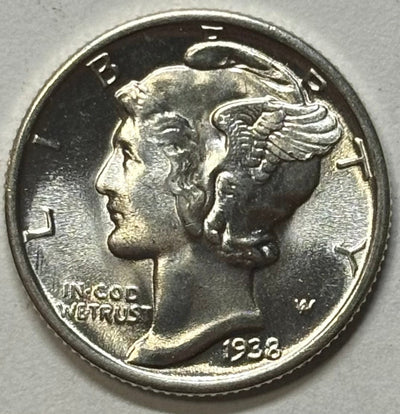 1938 Mercury Dime Superb Brilliant Uncirculated