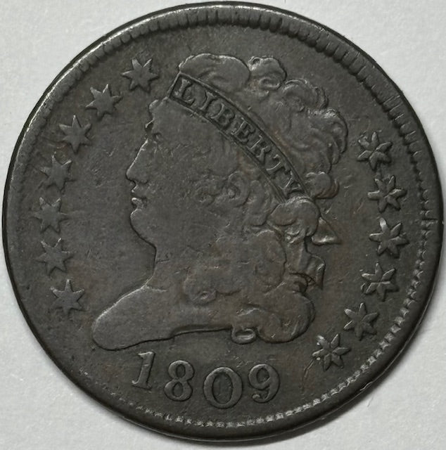 1809 Classic Half Cent . . . . Very Fine