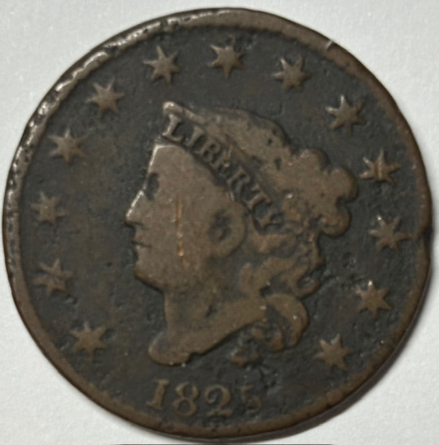 1825 Matron Head Large Cent . . . . VG corroded