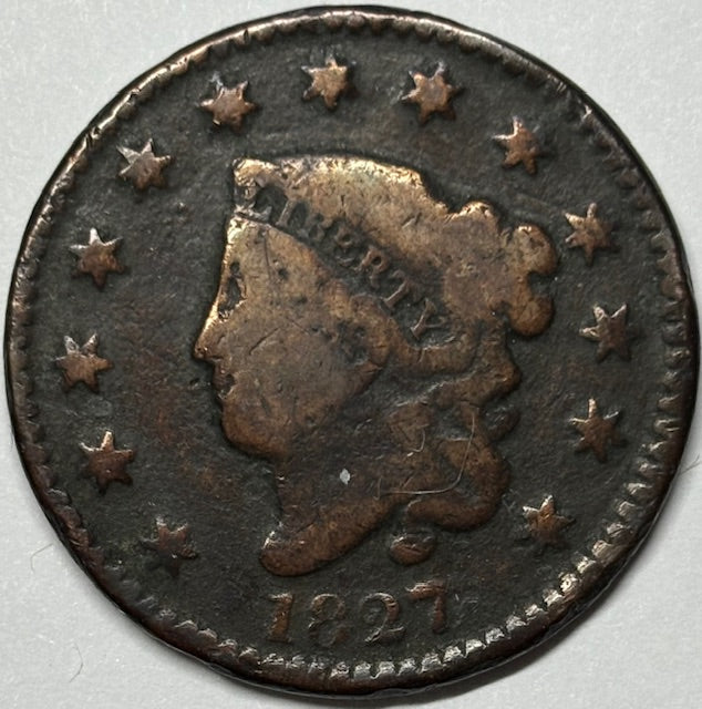 1827 Matron Head Large Cent . . . . Very Good