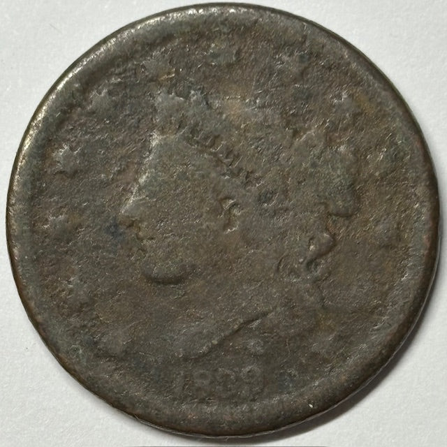 1839 Braided Hair Large Cent . . . . Good rough