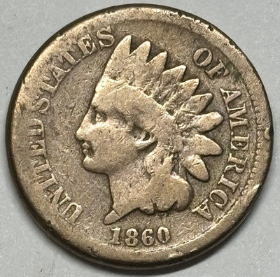 1860 Copper-Nickel Indian Cent Good