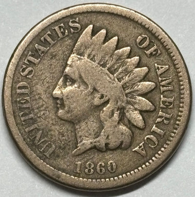 1860 Copper-Nickel Indian Cent VG/Fine