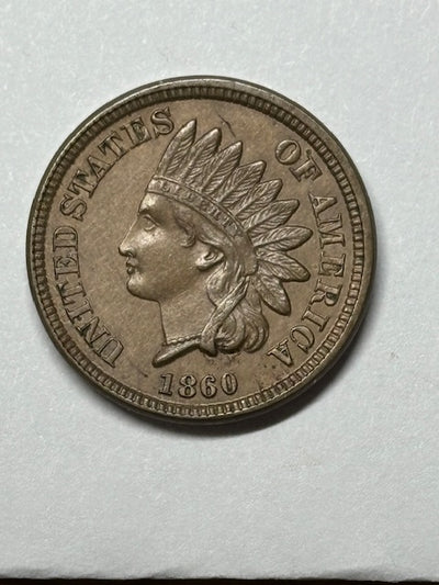 1860 Copper-Nickel Indian Cent Choice Uncirculated Brown