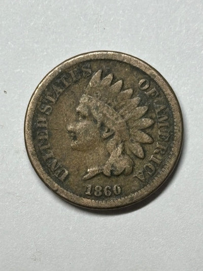 1860 Pointed Bust Copper-Nickel Indian Cent Very Fine