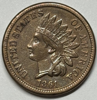 1861 Copper-Nickel Indian Cent Choice About Uncirculated