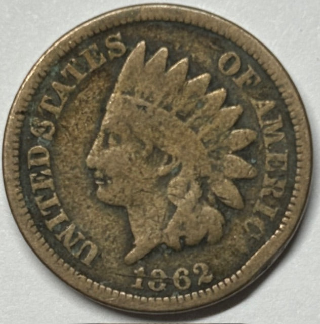 1862 Copper-Nickel Indian Cent . . . . Very Good