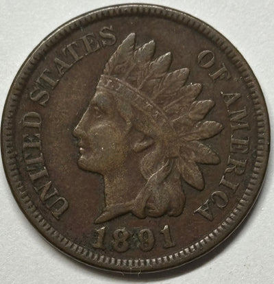 1891 Indian Cent Very Fine