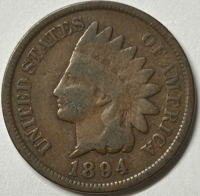 1894 Indian Cent Fine