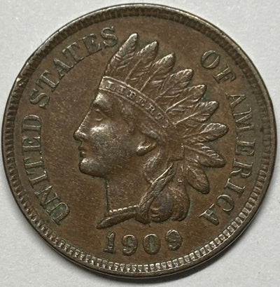 1909 Indian Cent Choice About Uncirculated