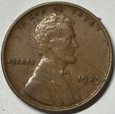 1929 Lincoln Cent XF/AU