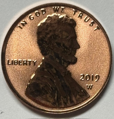 2019-W Lincoln Shield Cent Superb Reverse Proof Cameo