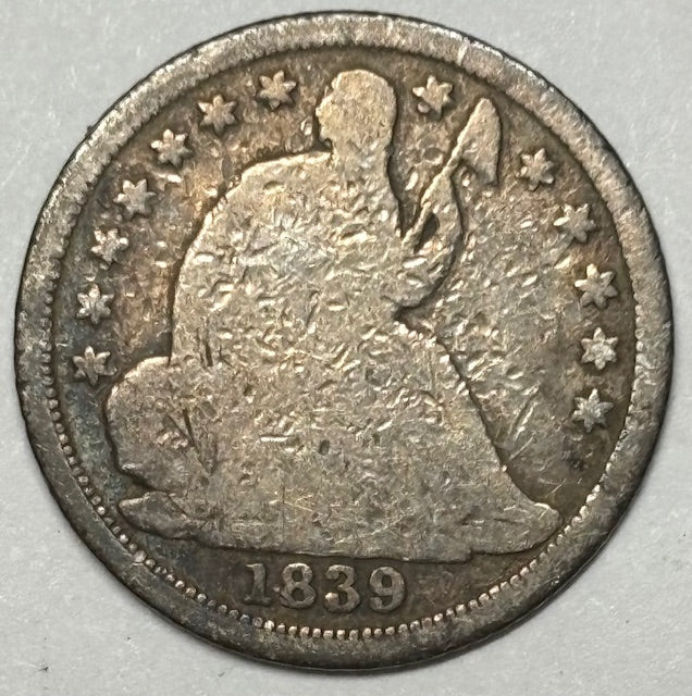 1839 Seated Liberty Half Dime . . . . Good rough