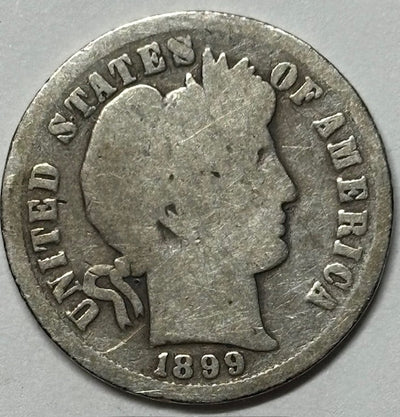 1899 Barber Dime Good