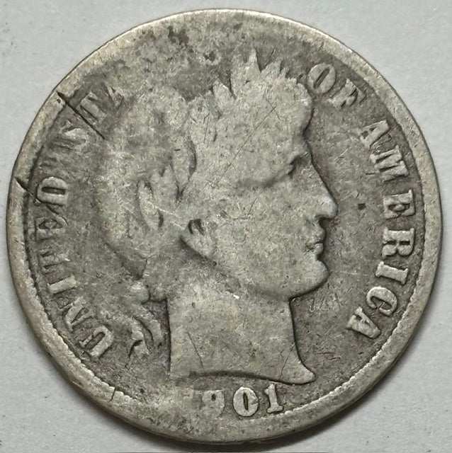 1901 Barber Dime . . . . Good